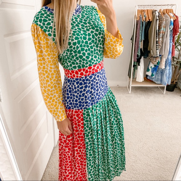 Rixo Charlene Dress Psychadelic Tulip - Picture 3 of 9